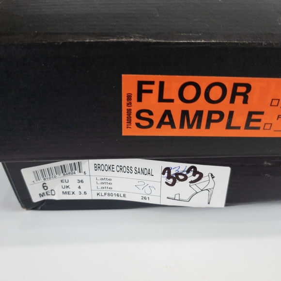 Kenneth Cole New York Brooke Cross Sandals Latte -6 - Picture 9 of 9